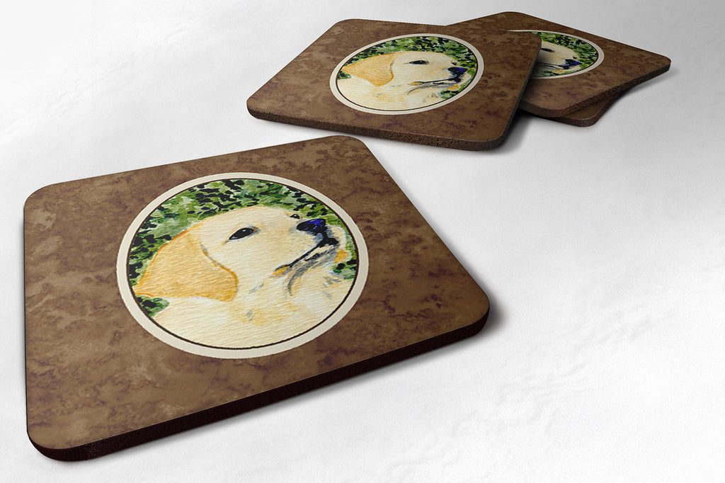 Labrador Foam Coasters Set of 4 Cup Coasters for Indoor Outdoor, Tabletop Protection, Anti Slip, Mouse pad Material