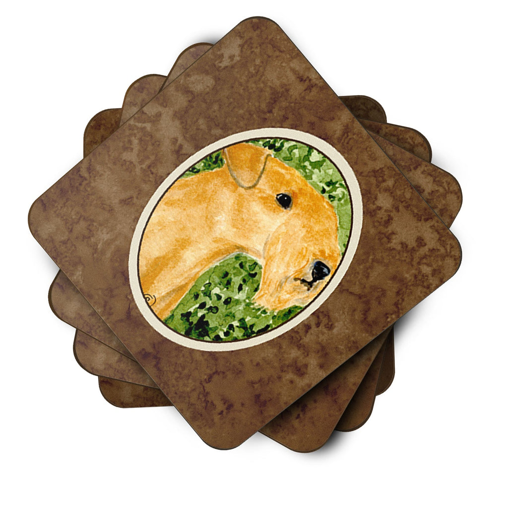 Lakeland Terrier Foam Coasters Set of 4 Cup Coasters for Indoor Outdoor, Tabletop Protection, Anti Slip, Mouse pad Material