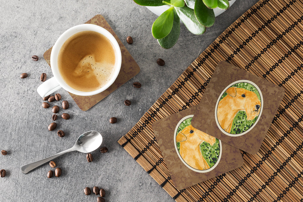 Lakeland Terrier Foam Coasters Set of 4 Cup Coasters for Indoor Outdoor, Tabletop Protection, Anti Slip, Mouse pad Material