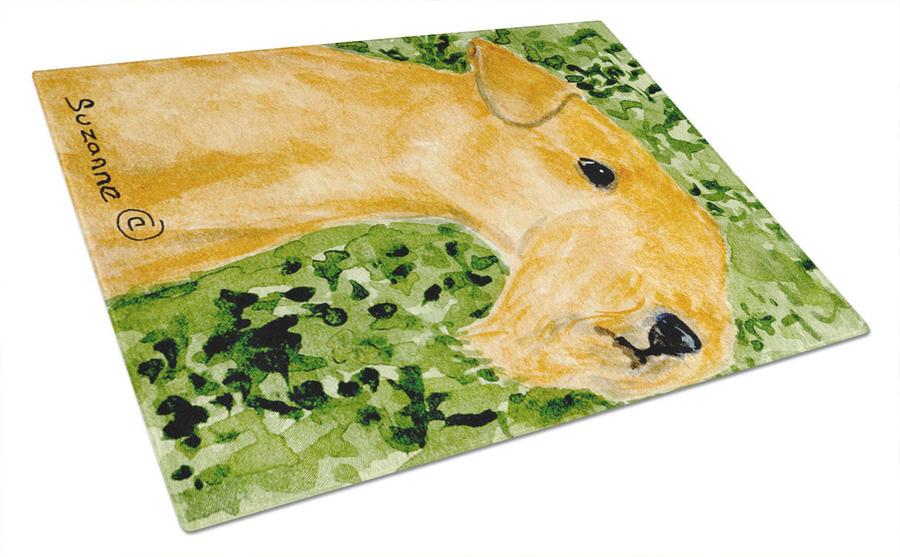 Lakeland Terrier Cutting Board Tempered Glass Kitchen Cutting Surface, Heat Resistant Chopping, Non-Slip Feet, Food Prep & Serving