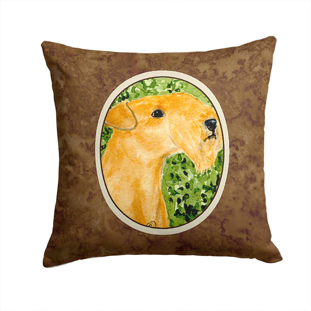Lakeland Terrier Decorative Throw Pillow 14x14 Indoor Outdoor Accent Cushion, Fabric Cover with Insert for Sofa, Bed, Porch & Living Room