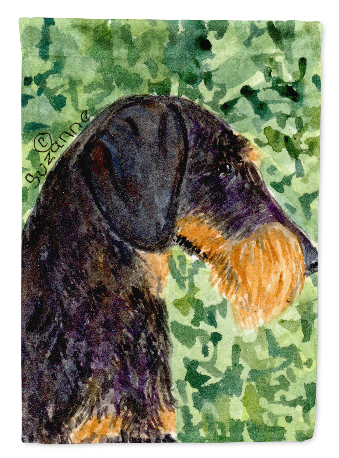 Dachshund House Flag 28x40 Porch Sleeve Pole Decorative Outside Yard Banner Artwork Wall Hanging, Polyester