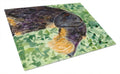 Dachshund Cutting Board Tempered Glass Kitchen Cutting Surface, Heat Resistant Chopping, Non-Slip Feet, Food Prep & Serving