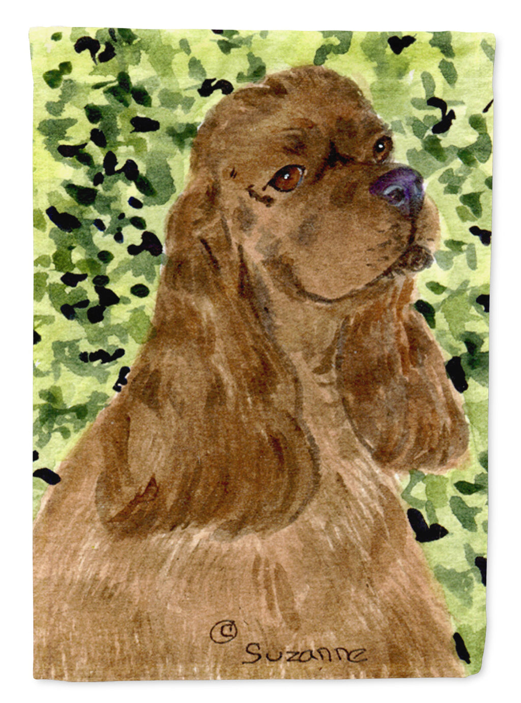 Cocker Spaniel House Flag 28x40 Porch Sleeve Pole Decorative Outside Yard Banner Artwork Wall Hanging, Polyester