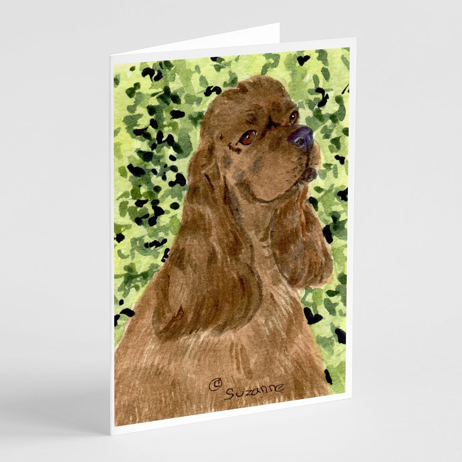 Cocker Spaniel Greeting Cards Pack of 8 Blank Cards with Envelopes Whimsical A7 Size 5x7