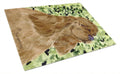 Cocker Spaniel Cutting Board Tempered Glass Kitchen Cutting Surface, Heat Resistant Chopping, Non-Slip Feet, Food Prep & Serving