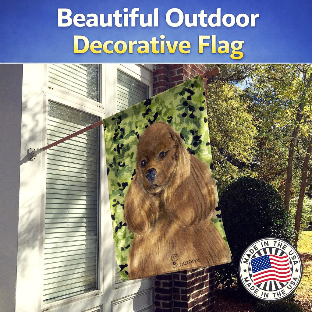 Cocker Spaniel House Flag 28x40 Porch Sleeve Pole Decorative Outside Yard Banner Artwork Wall Hanging, Polyester