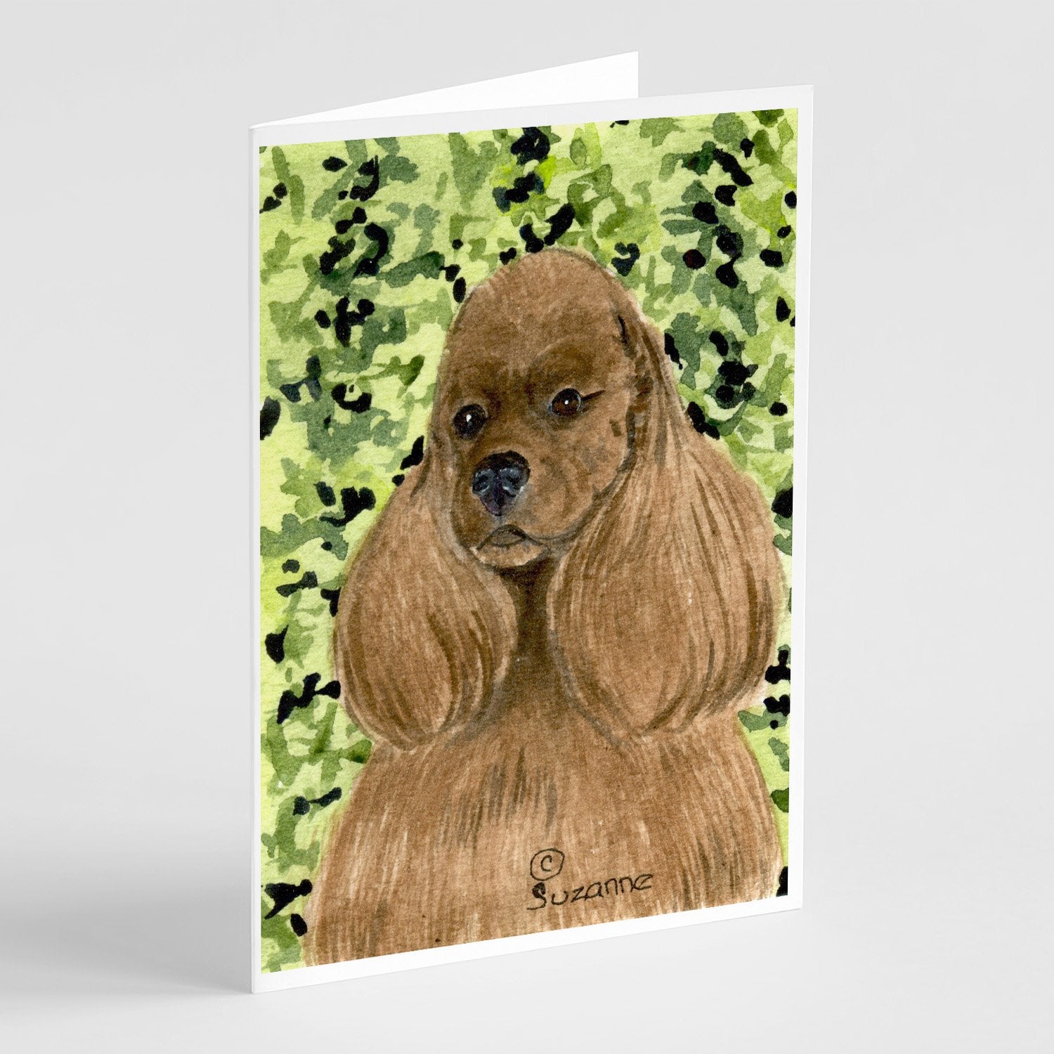 Cocker Spaniel Greeting Cards Pack of 8 Blank Cards with Envelopes Whimsical A7 Size 5x7