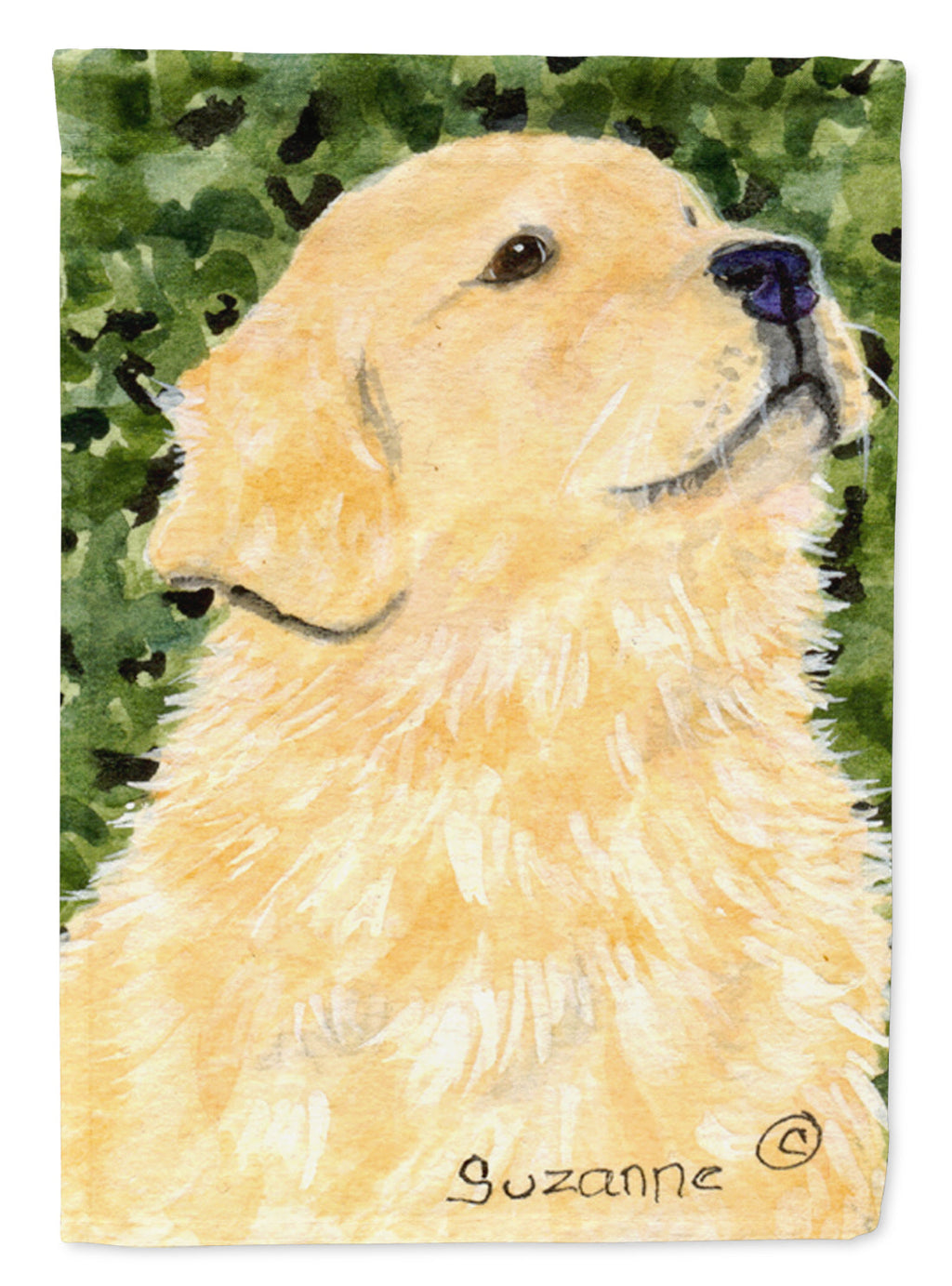 Golden Retriever House Flag 28x40 Porch Sleeve Pole Decorative Outside Yard Banner Artwork Wall Hanging, Polyester