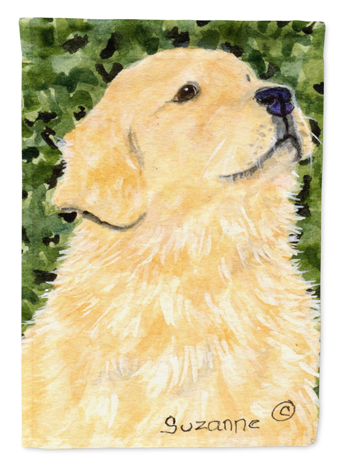 Golden Retriever House Flag 28x40 Porch Sleeve Pole Decorative Outside Yard Banner Artwork Wall Hanging, Polyester