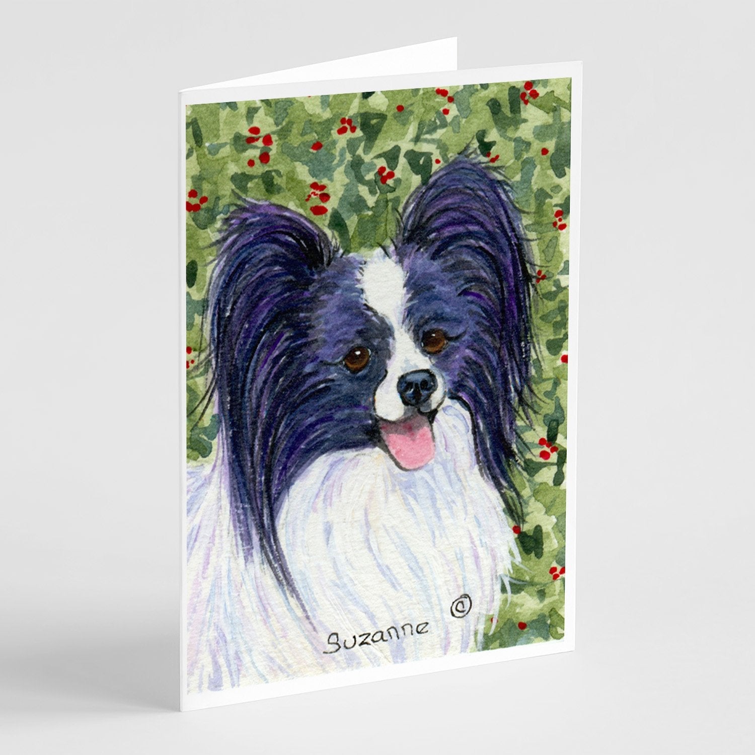 Papillon Greeting Cards Pack of 8 Blank Cards with Envelopes Whimsical A7 Size 5x7