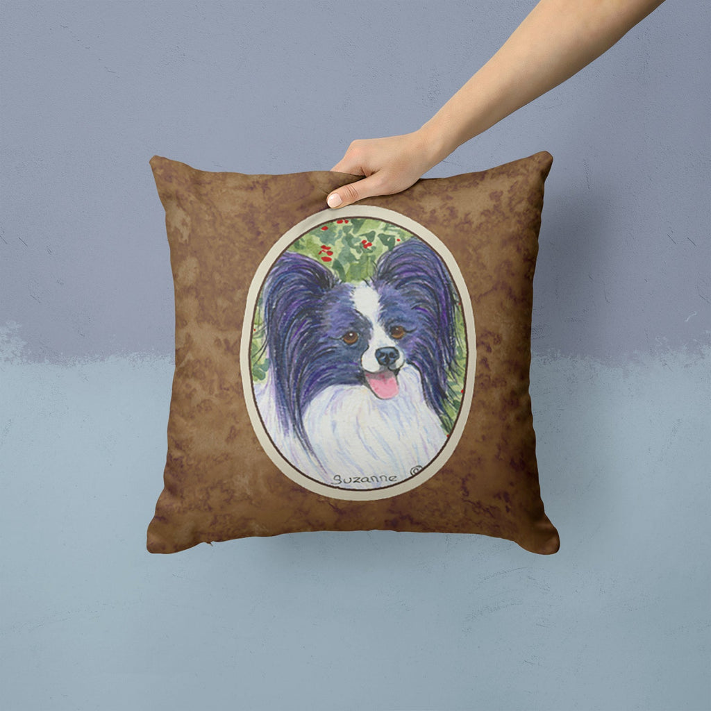 Papillon Decorative Throw Pillow 14x14 Indoor Outdoor Accent Cushion, Fabric Cover with Insert for Sofa, Bed, Porch & Living Room