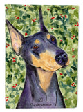 Doberman House Flag 28x40 Porch Sleeve Pole Decorative Outside Yard Banner Artwork Wall Hanging, Polyester