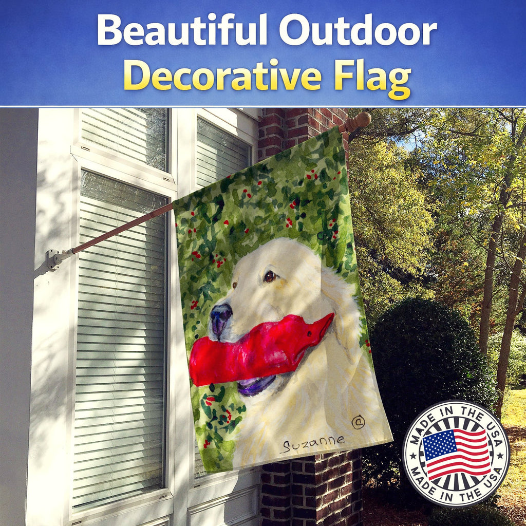 Golden Retriever House Flag 28x40 Porch Sleeve Pole Decorative Outside Yard Banner Artwork Wall Hanging, Polyester