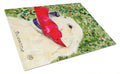 Golden Retriever Cutting Board Tempered Glass Kitchen Cutting Surface, Heat Resistant Chopping, Non-Slip Feet, Food Prep & Serving
