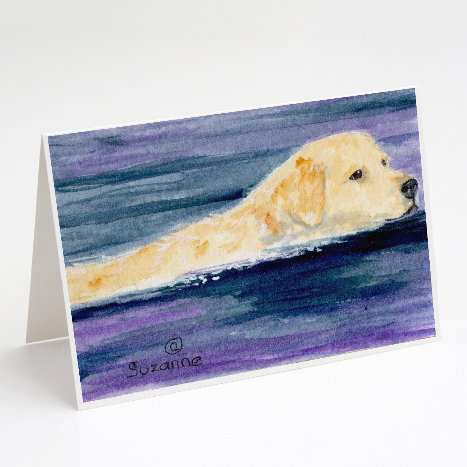 Golden Retriever Greeting Cards Pack of 8 Blank Cards with Envelopes Whimsical A7 Size 5x7