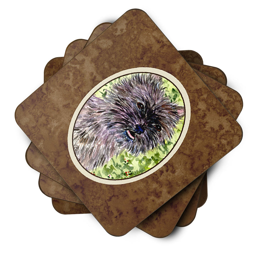 Cairn Terrier Foam Coasters Set of 4 Cup Coasters for Indoor Outdoor, Tabletop Protection, Anti Slip, Mouse pad Material