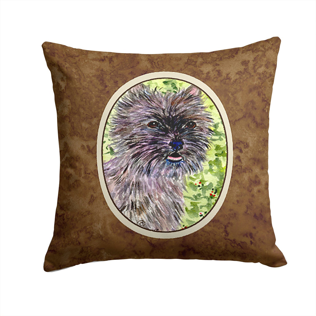 Cairn Terrier Decorative Throw Pillow 14x14 Indoor Outdoor Accent Cushion, Fabric Cover with Insert for Sofa, Bed, Porch & Living Room