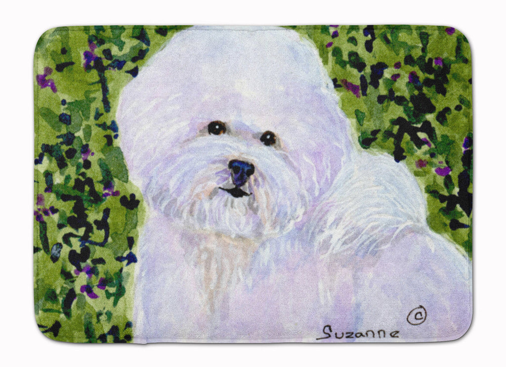Bichon Frise Memory Foam Kitchen Mat Machine Washable Anti-Fatigue Cushion Comfort Bath or Kitchen Rug