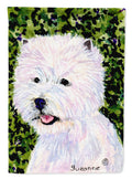 Westie House Flag 28x40 Porch Sleeve Pole Decorative Outside Yard Banner Artwork Wall Hanging, Polyester