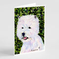 Westie Greeting Cards Pack of 8 Blank Cards with Envelopes Whimsical A7 Size 5x7