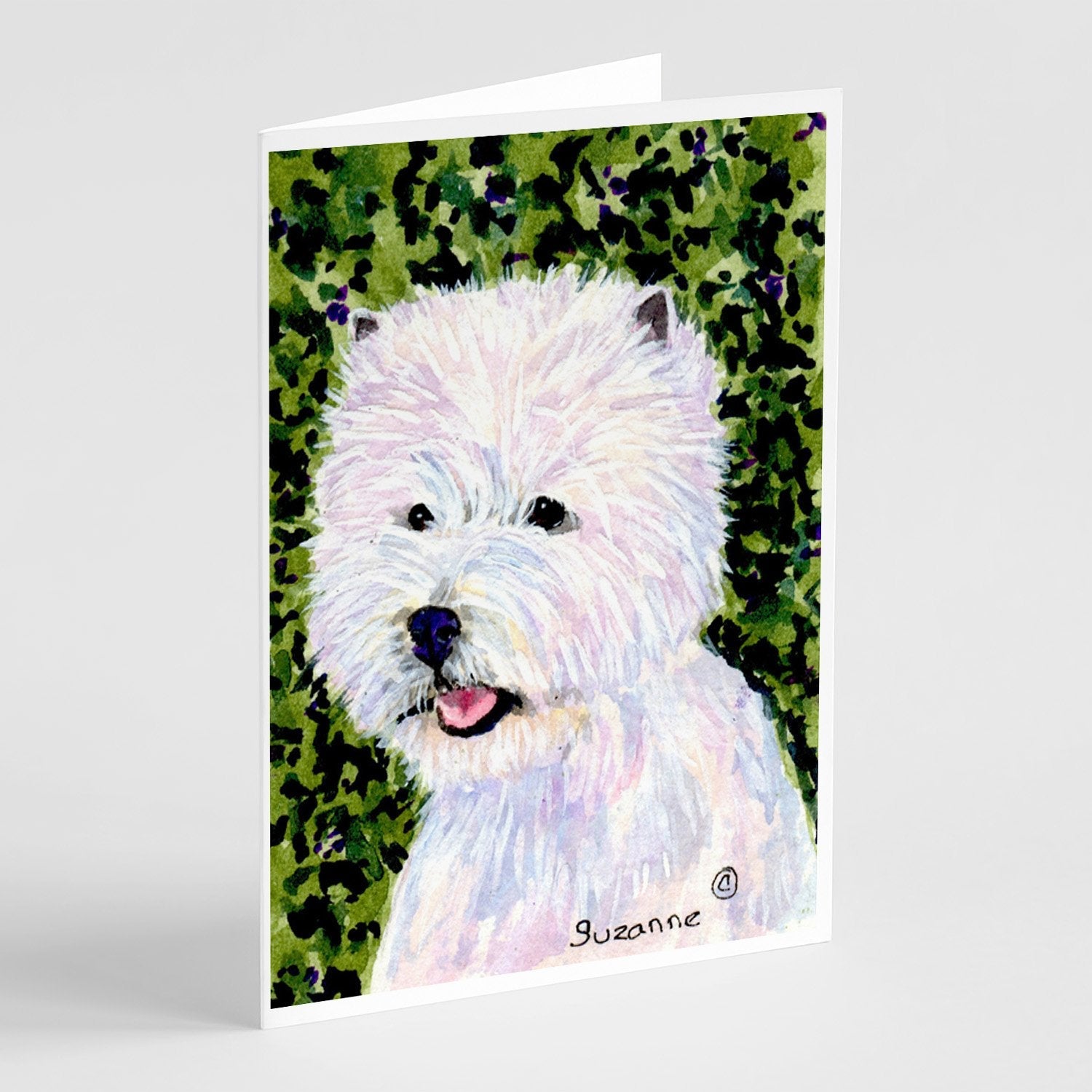 Westie Greeting Cards Pack of 8 Blank Cards with Envelopes Whimsical A7 Size 5x7