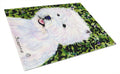 Westie Cutting Board Tempered Glass Kitchen Cutting Surface, Heat Resistant Chopping, Non-Slip Feet, Food Prep & Serving