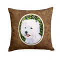Westie Decorative Throw Pillow 14x14 Indoor Outdoor Accent Cushion, Fabric Cover with Insert for Sofa, Bed, Porch & Living Room
