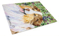 Australian Shepherd Cutting Board Tempered Glass Kitchen Cutting Surface, Heat Resistant Chopping, Non-Slip Feet, Food Prep & Serving