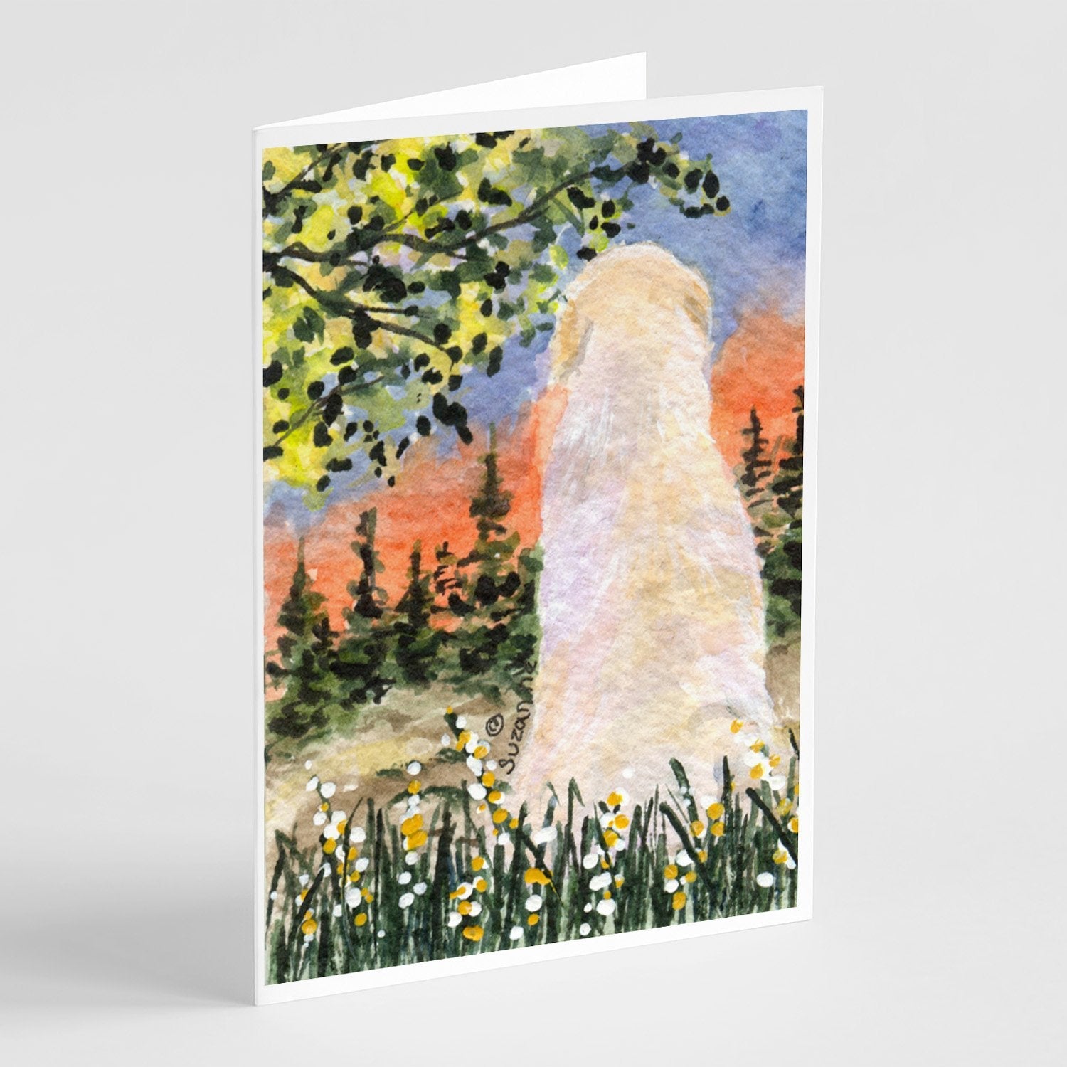 Golden Retriever Greeting Cards Pack of 8 Blank Cards with Envelopes Whimsical A7 Size 5x7