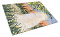Golden Retriever Cutting Board Tempered Glass Kitchen Cutting Surface, Heat Resistant Chopping, Non-Slip Feet, Food Prep & Serving