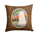 Golden Retriever Decorative Throw Pillow 14x14 Indoor Outdoor Accent Cushion, Fabric Cover with Insert for Sofa, Bed, Porch & Living Room