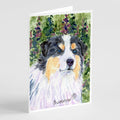 Australian Shepherd Greeting Cards Pack of 8 Blank Cards with Envelopes Whimsical A7 Size 5x7