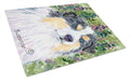 Australian Shepherd Cutting Board Tempered Glass Kitchen Cutting Surface, Heat Resistant Chopping, Non-Slip Feet, Food Prep & Serving