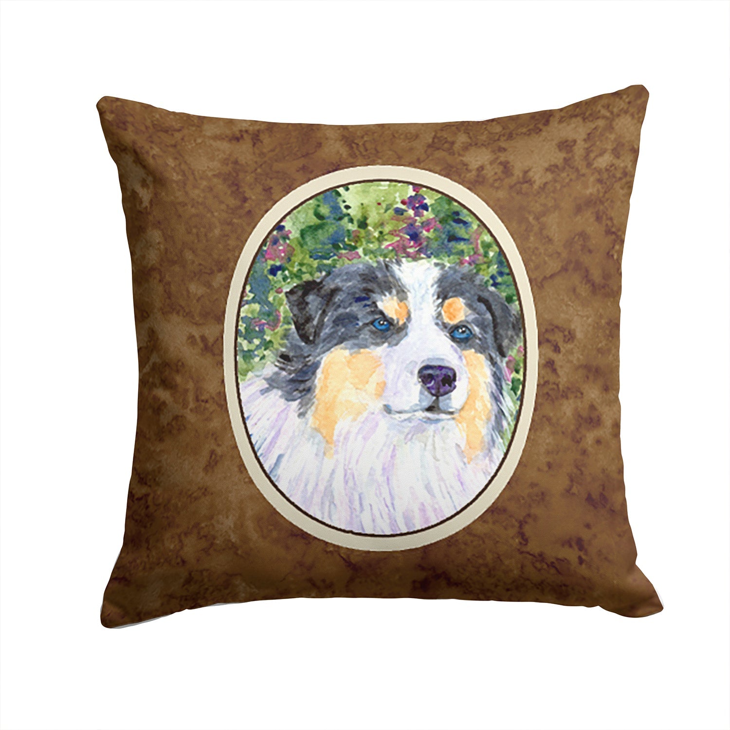 Australian Shepherd Decorative Throw Pillow 14x14 Indoor Outdoor Accent Cushion, Fabric Cover with Insert for Sofa, Bed, Porch & Living Room