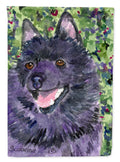 Schipperke House Flag 28x40 Porch Sleeve Pole Decorative Outside Yard Banner Artwork Wall Hanging, Polyester