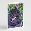 Schipperke Greeting Cards Pack of 8 Blank Cards with Envelopes Whimsical A7 Size 5x7