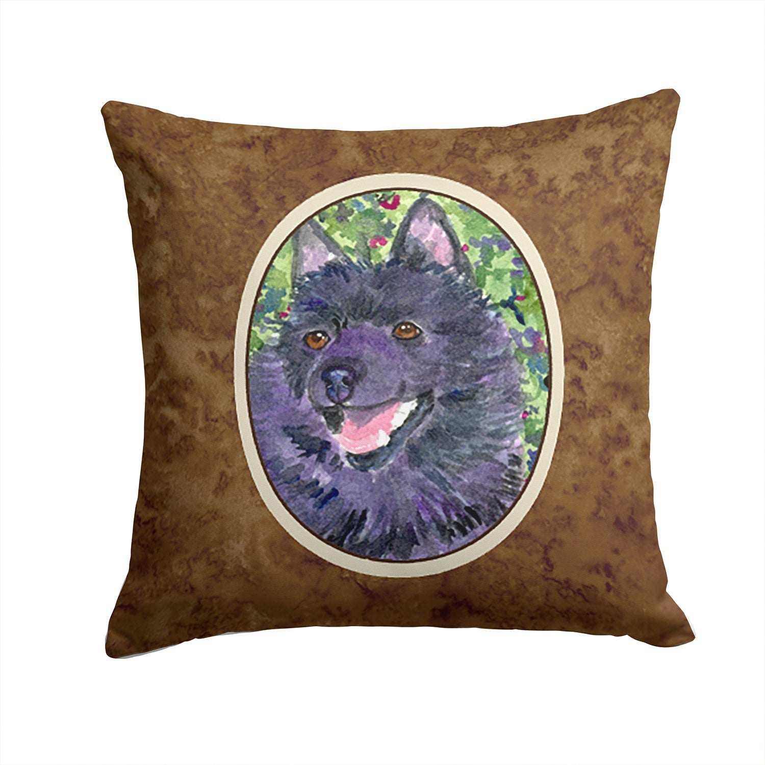Schipperke Decorative Throw Pillow 14x14 Indoor Outdoor Accent Cushion, Fabric Cover with Insert for Sofa, Bed, Porch & Living Room