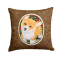 Corgi Decorative Throw Pillow 14x14 Indoor Outdoor Accent Cushion, Fabric Cover with Insert for Sofa, Bed, Porch & Living Room
