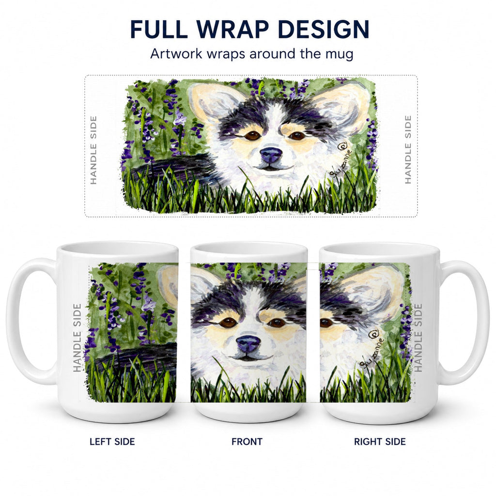 Chihuahua Ceramic Coffee Mug 15 oz Decorative Large C Handle Mug Cup for Tea, Cocoa Hot Chocolate