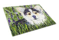 Chihuahua Cutting Board Tempered Glass Kitchen Cutting Surface, Heat Resistant Chopping, Non-Slip Feet, Food Prep & Serving