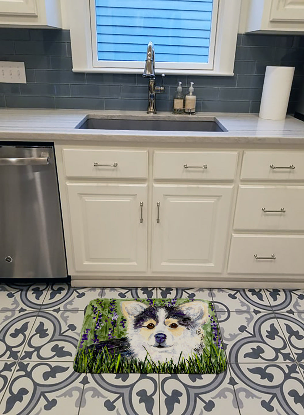 Chihuahua Memory Foam Kitchen Mat Machine Washable Anti-Fatigue Cushion Comfort Bath or Kitchen Rug