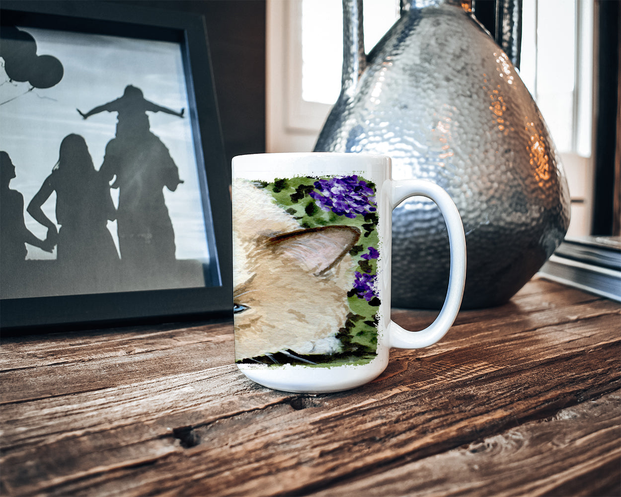 Cat Ceramic Coffee Mug 15 oz Decorative Large C Handle Mug Cup for Tea, Cocoa Hot Chocolate