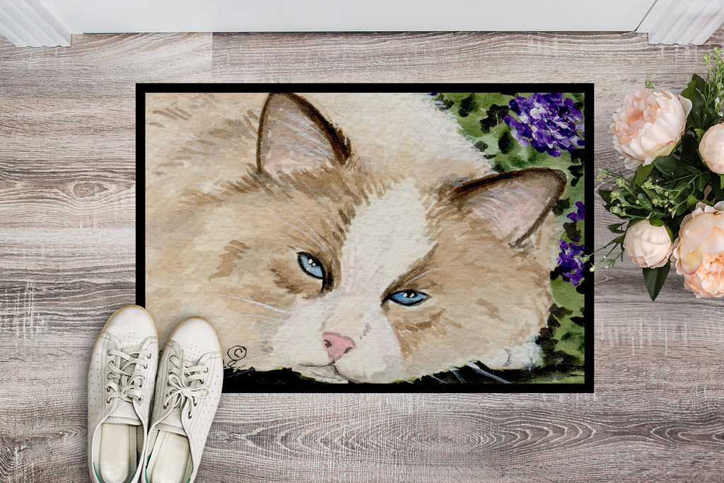 Cat Doormat Indoor Outdoor 24H X 36W Front Door Mat Rugs for Entryway, Non Slip Washable Low Pile,