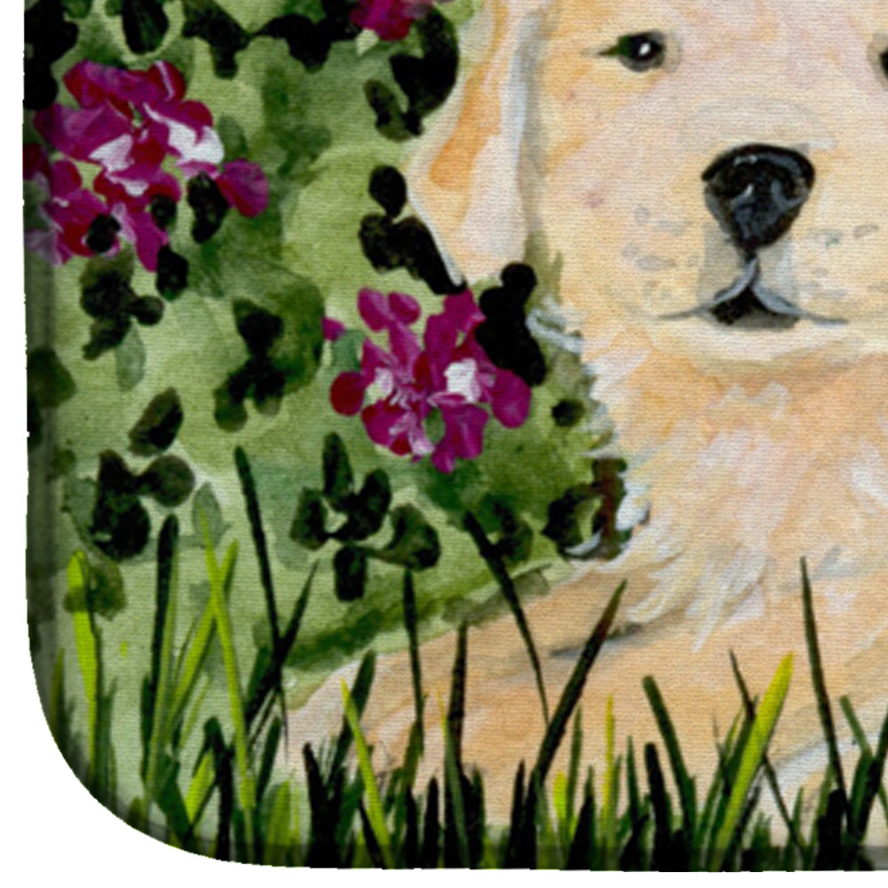 Golden Retriever Dish Drying Mat Absorbent Dish Drying Mat Pad for Kitchen Counter Dish Drainer Mat for Countertop, 14 x 21", Multicolor