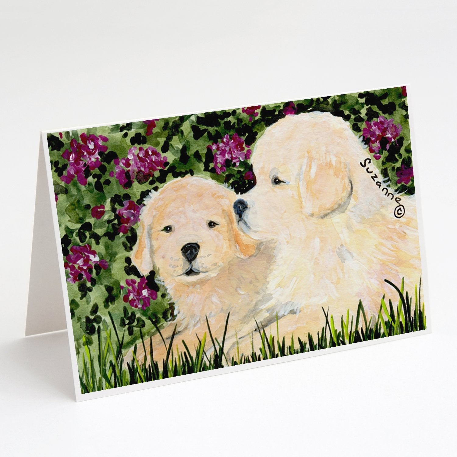 Golden Retriever Greeting Cards Pack of 8 Blank Cards with Envelopes Whimsical A7 Size 5x7