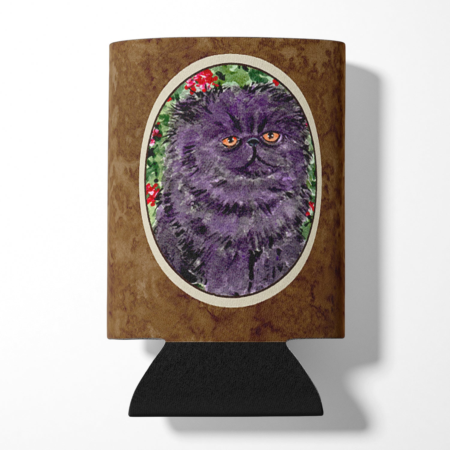 Persian Cat Can or Bottle Hugger Cooler Sleeve for Standard 12 oz Cans, Insulated Foam Beer & Soda Can Hugger Reusable