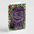 Persian Cat Greeting Cards Pack of 8 Blank Cards with Envelopes Whimsical A7 Size 5x7