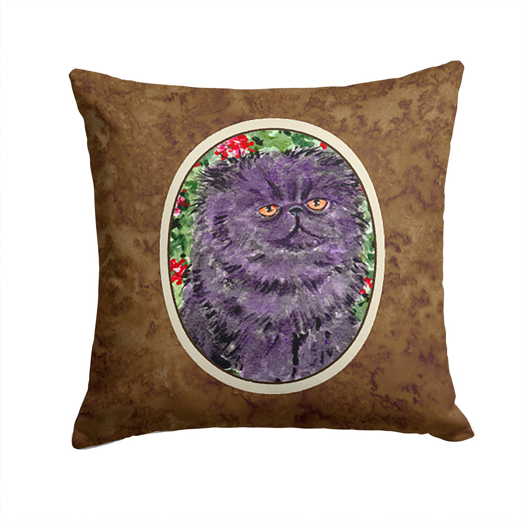 Persian Cat Decorative Throw Pillow 14x14 Indoor Outdoor Accent Cushion, Fabric Cover with Insert for Sofa, Bed, Porch & Living Room