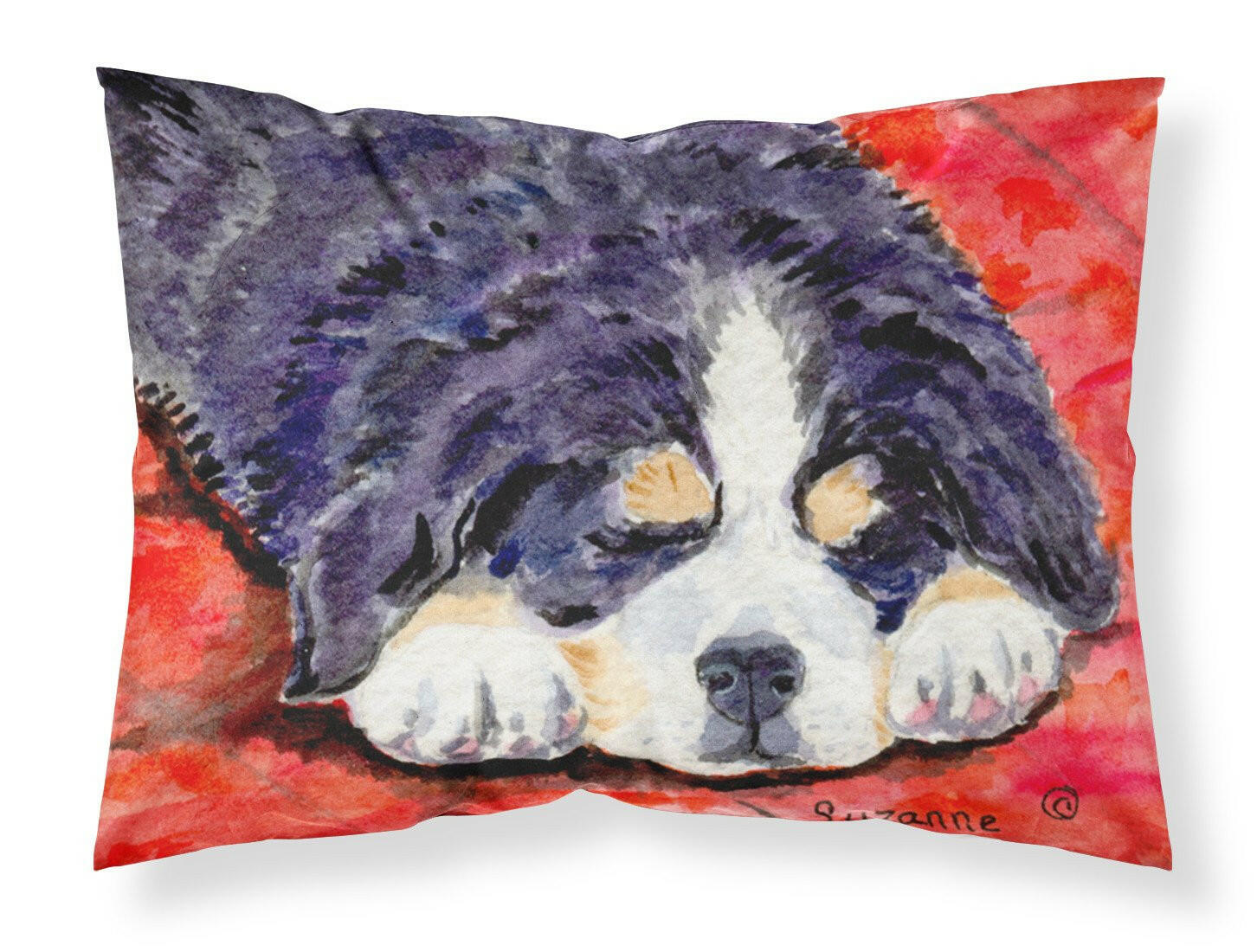 Bernese Mountain Dog Standard Pillowcase Lightweight Super Soft Easy Care Decorative Artwork Pillowcase, Standard